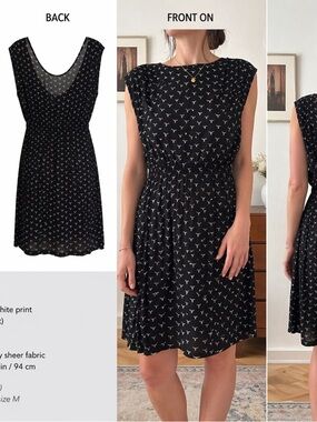 Levi’s Black Printed Mini Dress | Scoop Back | Size Medium | Boho Western Vibe